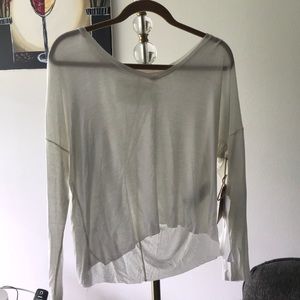 TRUE RELIGION White long sleeve v-neck shirt